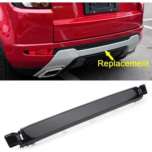 Glossy Black ABS Car Rear Bumper Central Bar Protective Trim Cover For Range Rover Evoque 2012 2013 2014 2015 2016 2017 2018