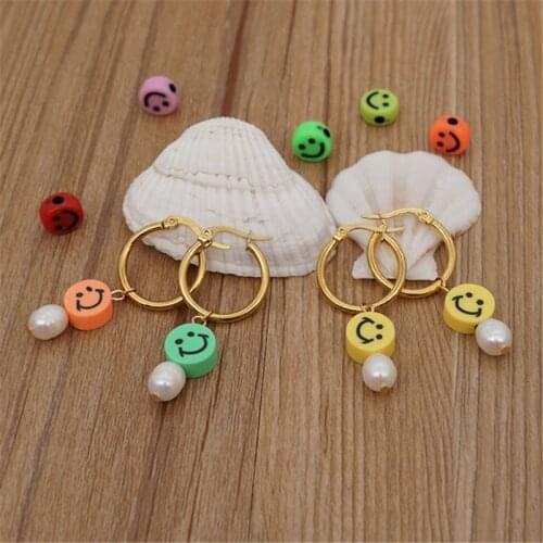 Aide Summer Bohemian Stainless Steel Earring for Women 2021 Trend Pearl Drop Earing Girl Fashion Jewelry Brincos Gift Joyero