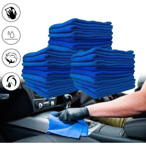 20 Pcs Blue Car Cleaning Detailing Soft Cloths Bulk Towel Microfibre Polish Home Haircut Using Towel