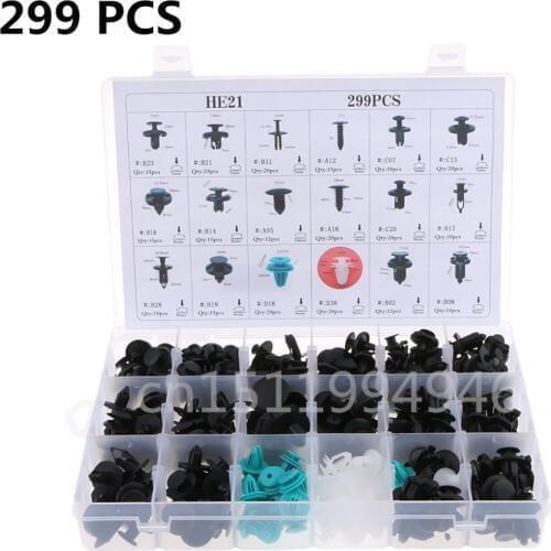 299Pcs With Box Auto Fastener Bumper fender Door Plank Fixed Clamp Clip for BMW For TOYOTA For Honda For Mazda For Subaru