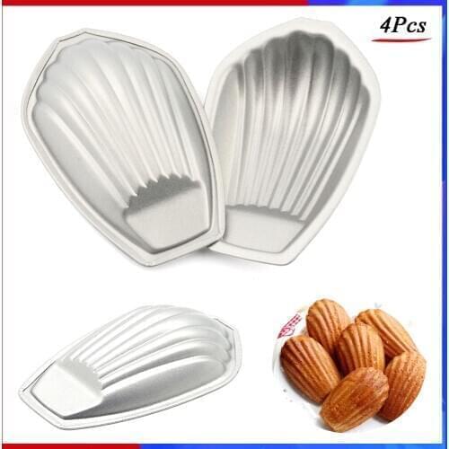 4Pcs/Lot Reusable Shell Egg Cupcake, Non-stick Tart Mold, Muffin Baking Cup, Cookie Pudding Mould Baking Tool Bakeware
