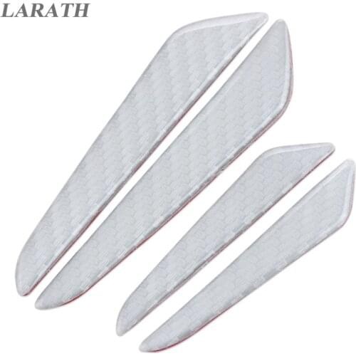 4x WRC Car Door Protector Carbon Fiber Side Edge Protection Guards Sticker