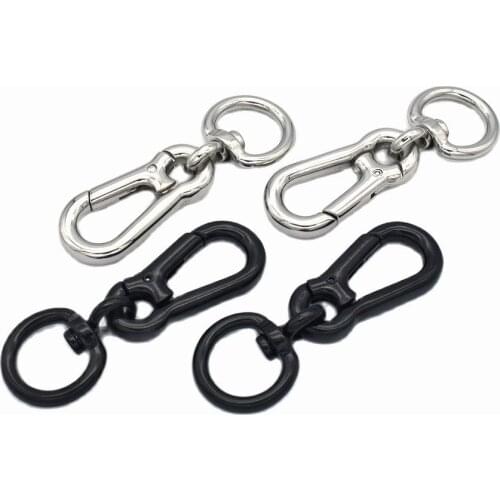 80mm Heavy Swivel Clasps Keychains Clasp Push Gate Trigger Clasps Swivel Snap Hooks Clasp Loop Belt For key backpack handbag 2pc