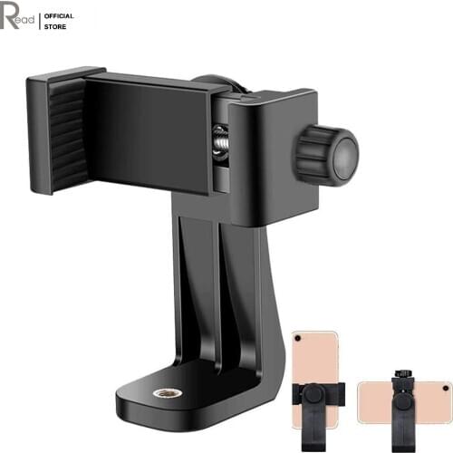 Tripod Mount Adapter Cell Phone Clipper Holder Vertical 360 Rotation Tripod Stand for iPhone X 7 Plus Samsung Huawei Tripod