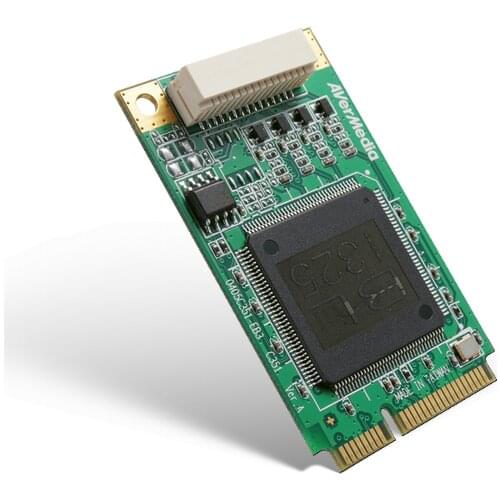 AVerMedia C351 Wide Temperature 4-Way Composite Terminal Sub-Mini-PCIe Acquisition Card Intelligent Supervisor Nvidia Jetson