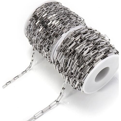 1meter Necklace Chains Stainless Steel Chain Big Thick Link Chain Accessories Handmade Bracelet Chain for Jewelry Making DIY