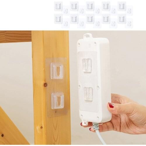 Double-Sided Adhesive Wall Hooks Hanger Strong Transparent Hooks Suction Cup Sucker Wall Storage Holder For Kitchen Bathroo