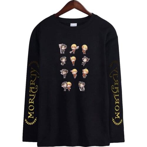 Anime Moriarty The Patriot Streetwear Logo Printed Long Sleeve Streetwear T Shirt Piece 2021 New Casual Y2K Kawaii Clothes Tops