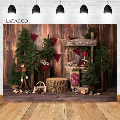 Laeacco Rustic Wooden House Interior Background For Xmas Baby Shower Birthday Party Portrait Customized Photography Backdrops