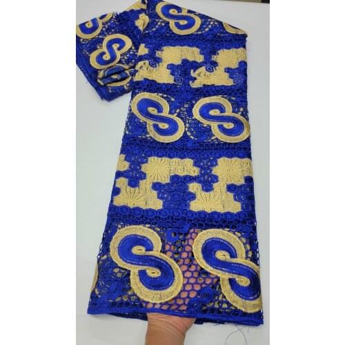 Hot Sale Nigerian Lace Fabric 2021 High Quality Embroidery Lace Latest African Guipure Lace Fabric For Wedding 5yard