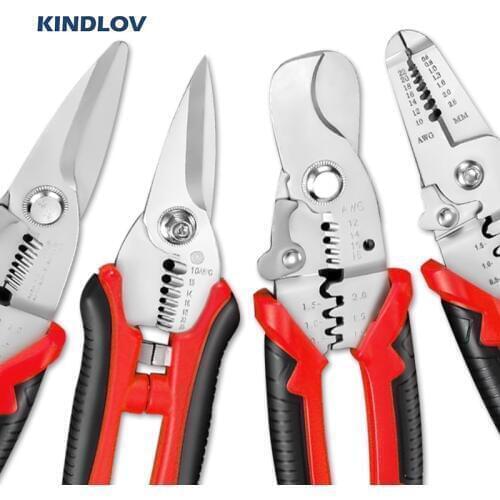 KINDLOV Multitool Pliers Automatic Wire Stripper 6/7/8'' Cable Crimper Multifunctional Snap Ring Cutting Crimping Pliers Tools