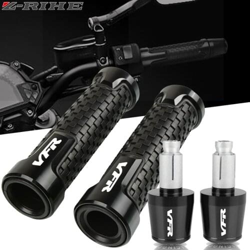 Motorcycle Handlebar Grips Ends Handle Bar Cap End Plug For HONDA VFR400 VFR750 VFR800 VFR100 VFR120 VFR 400 750 800 800F 1200F