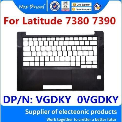 New original Replacement Uk Palmrest Upper Cover Case With fingerprint hole For Dell Latitude 7390 7380 E7390 E7380 VGDKY 0VGDKY