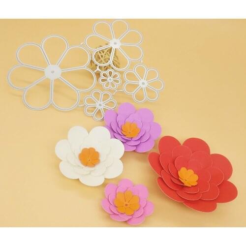 Brand new 5 in 1 flower metal cutting mold photo album cardboard DIY gift card decoration embossing crafts