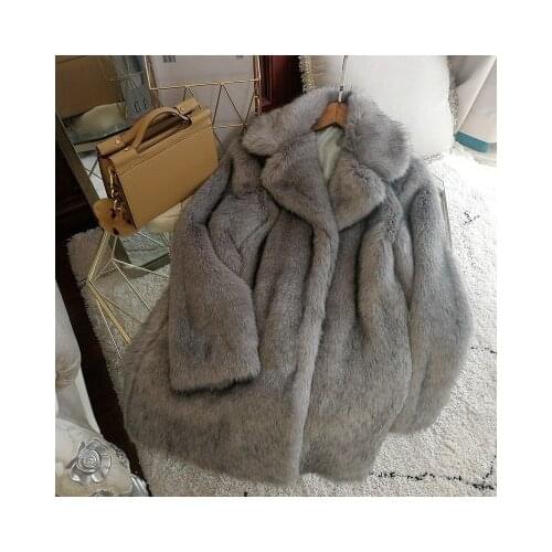 New 2022 Style High-end Fashion Women Faux Fur Coat S992