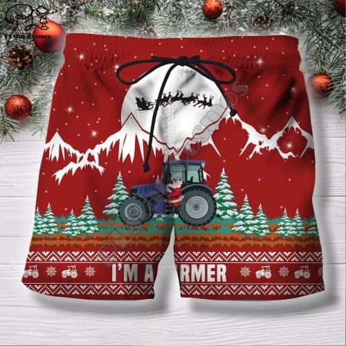 PLstar Cosmos Merry Christmas Santa Claus 3D Printed Fashion Men/Women Summer Casual Colorful Shorts Beach Short Pants Style-61