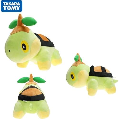 Takara Tomy Pokemon Anime Genuine Plush Doll Animation Cute Turtwig Doll Room Accessories Birthday Gifts for Children