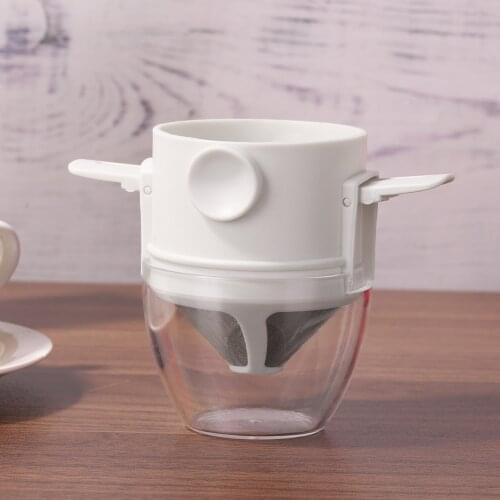 Coffee Filter Portable Stainless Steel Foldable Drip Coffee Tea Holder Funnel Baskets Easy Clean Paperless Pour Over Cup