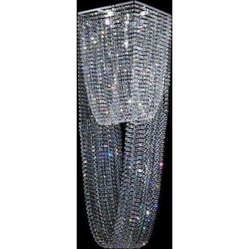 KOSTKING luxury design long crystal chandelier modern lighting AC110V 220V lustre staircase chandelier