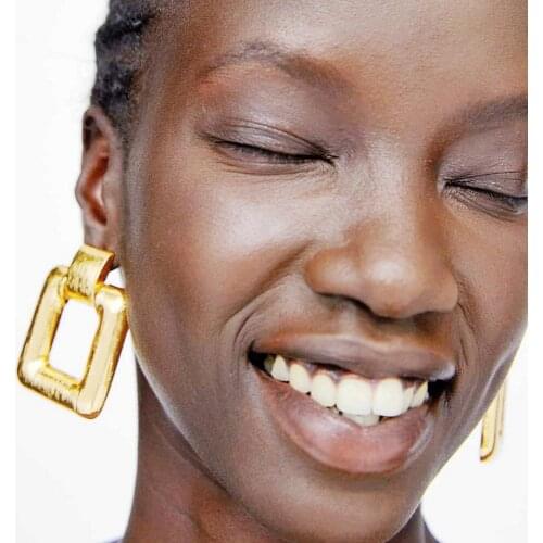 Personality Fashion Statement Earrings Geometric Gold earrings For Women Hanging Dangle Earrings Drop Earring modern Jewelry