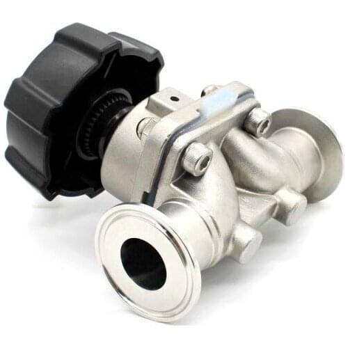 Ss316l miniature stainless steel pneumatic actuator and electromagnetic three clamp diaphragm valve