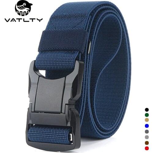 95cm To 125cm Tactical Belt For Men Aluminum Alloy Quick Release Buckle Strong Nylon Unisex Elastic Belt Military Accessories