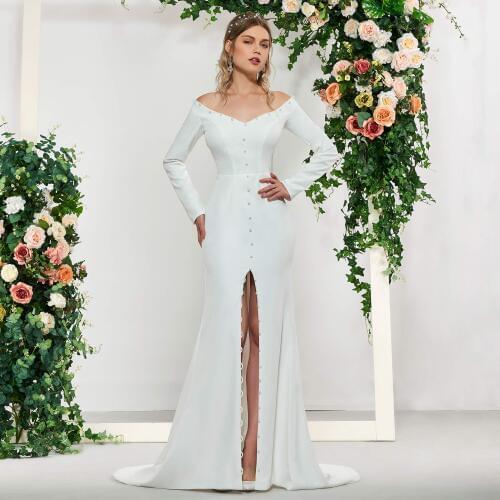 Свадебные платья с v-образным вырезом Tanpell China At AliExpress