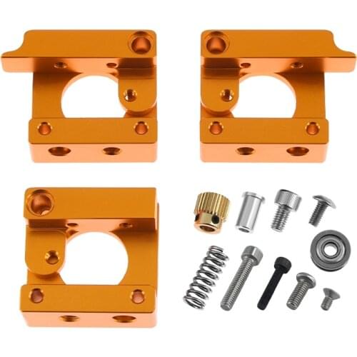 Upgrad MK8 Extruder with Copper Sleeve Single Nozzle For Long/Short-Range Extruder 1.75mm 3D Printer Parts Wear Resistance Gold