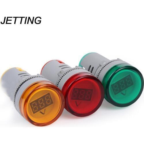 JETTING 1PCS 22mm voltmeter AD16-22DSV AC 60-500V volt gauge voltage meter volt meter Indicator lamp voltage meter Random
