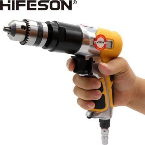 HIFESON High Quality 3/8" High-speed Pneumatic Gun Drill Reversible Air Drill Tools for Hole Drilling