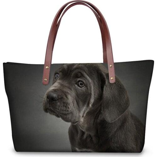 Animal Italy Mollosser Dog Print Women Top-handle Bags Famous Brand Messenger Bag for Female Tote Cross-body Blosas