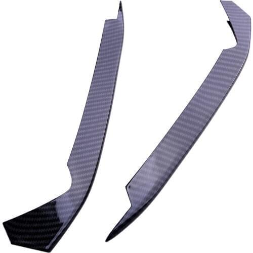 1 Pair ABS Black Carbon Fiber Style Front Fog Light Lamp Cover Trim Fit for Honda Accord 10th 2018 2019 2020