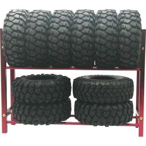 1 Pcs Spare Tires Shelf Tire Tyre Rack Durable Metal for 1/10 SCX10 D90 RC Cars NSV775