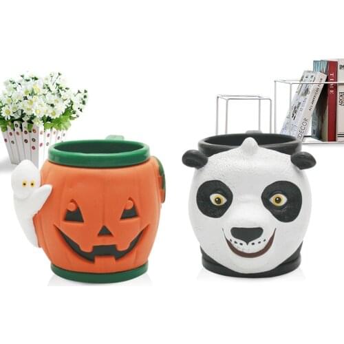 1PC kids Toothbrush Cup Creative lovely Panda Pumpkin Cups High Quality 200ML Cartoon Animal Tooth Glass for children