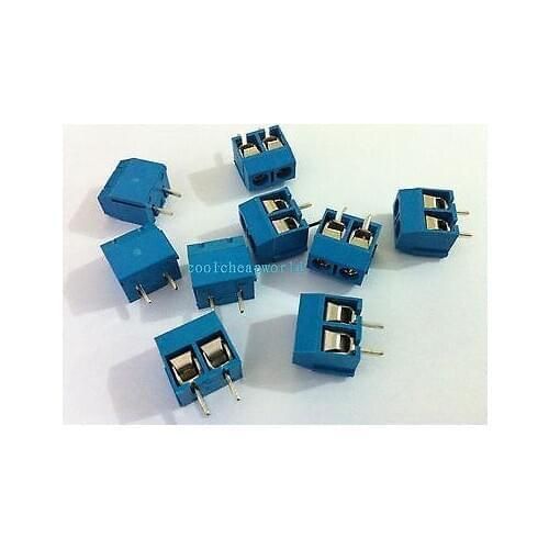100pcs 2 Pin Screw Terminal Block Connector 5mm Pitch B