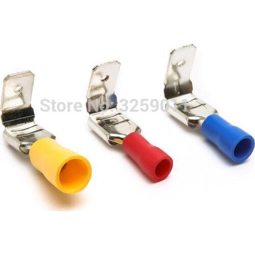 120PCS A.W.G 12-10 16-14 22-16 Wire Connector PVC Semi-Insulated PiggyBack Spade Quick Splice Male/Female Crimp Terminals kit