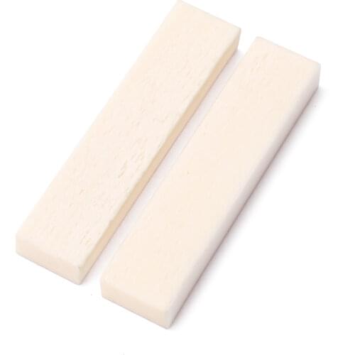 2PCS Bone Nut Blanks for Cigar Box Guitar, Ukulele & More