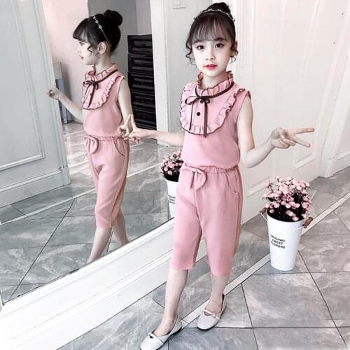 2021 New Summer Girls Sets 7 Childrens Clothing 11 Children 9 Kids Fashion Two Pieces Suit 8 Toddler Clothes 10 To 12 Years Old