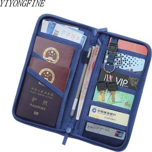 YIYONGFINE Travel Journey Document Organizer Wallet Passport ID Card Holder Ticket Credit Card Bag Case Travel Accessories
