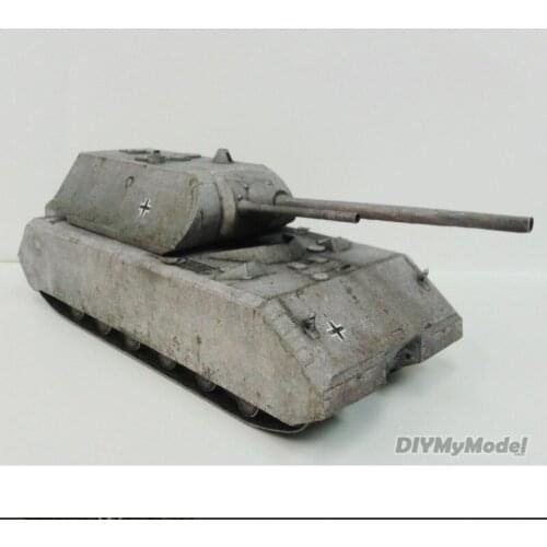 34*10cm Germany Tank Panzer VIII Maus DIY 3D Paper Card Model Building Sets Construction Toys Educational Toys Military Model