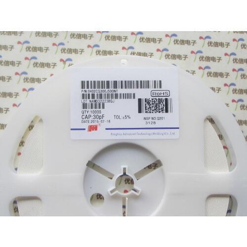 500pcs 30PF 0402 quality ceramic capacitor 0402 capacitor 30PF 50V 5% capacitor smd 0402