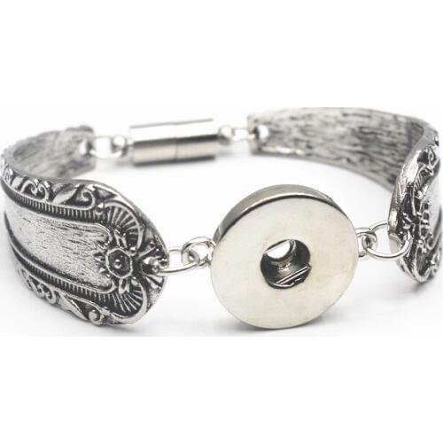 6pcs/lot Magnet Bohemian Watches Women Jewelry One Direction Pulseras Newest Vintage 18mm Metal Snap Button Bracelet