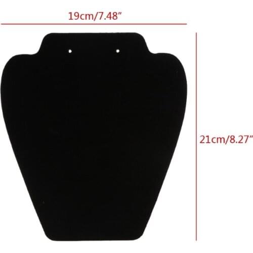 Black Velvet Earrings Necklaces Jewelry Display Stand with Reinforced Bracket