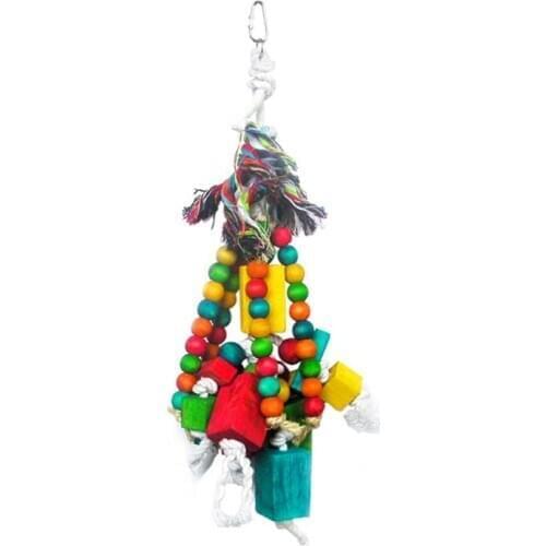 Wooden Parrots Toys with beads MEDIUM PINEAPPLE WOOD BIRD TOY for small to large African grey conure