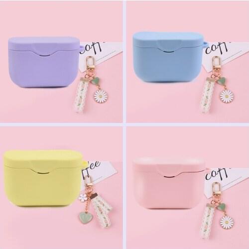 For Sony WF-1000XM3 Case fashion flower Lace keychain Earphone Cover for Sony WF1000XM3Cover Non-slip Soft case