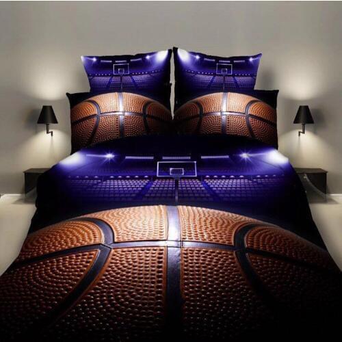 KELUO 3/2pcs 3D basketball Printed Bedding Sets Queen Size 2pcs/3pcs Duvet Cover Set Bed Linen Quilt Cove Boy gife