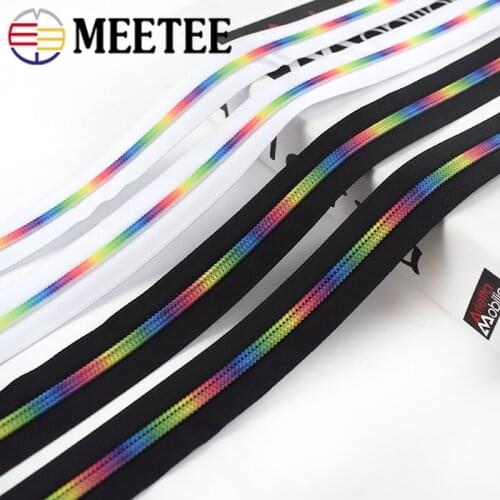 Meetee 5/10Meters 5# Nylon Zippers Colored Tooth Coil Zip DIY Bags Garment Clothing Roll Zipper Replace Sewing Accessories