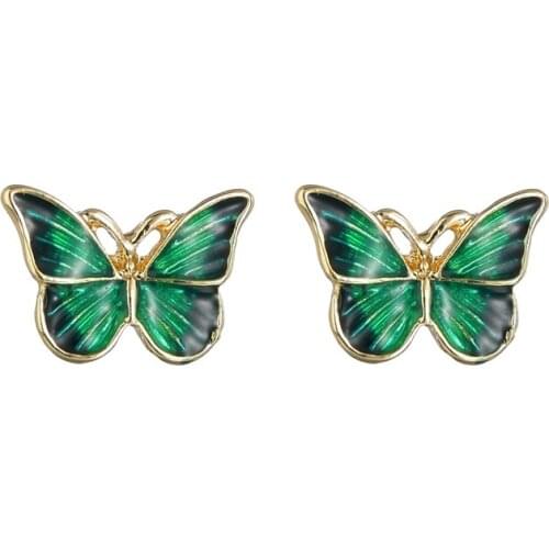 MESTILO 2021 Cute Multicolor Geometric Small Bowknot Drop Oil Animal Stud Earrings For Woman Classic Fashion Jewelry Party Gifts