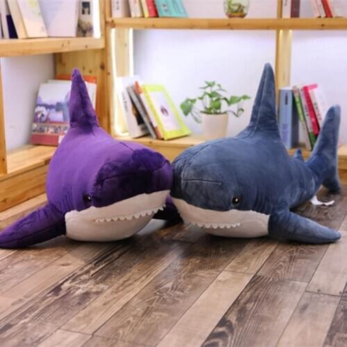 MICRO BEAR Simulation shark doll plush toy sea animal pillow blanket 2-in-1 dual-use cushion