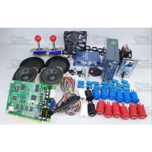 Arcade parts Bundles kit With Classics 60 in 1 PCB Joystick Microswitch Fan American Style Button Build Up Arcade Game Machine